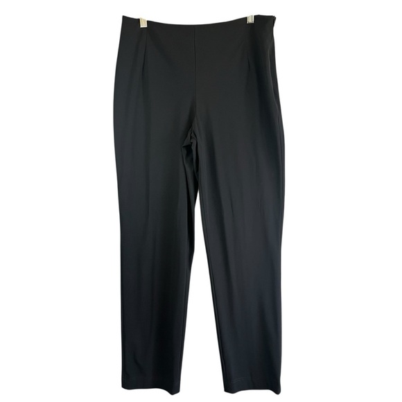 ELEMENTE CLEMENTE Side Zip Flat Front Pants Polyester Spandex Black Size 2 US 8 - Picture 2 of 12